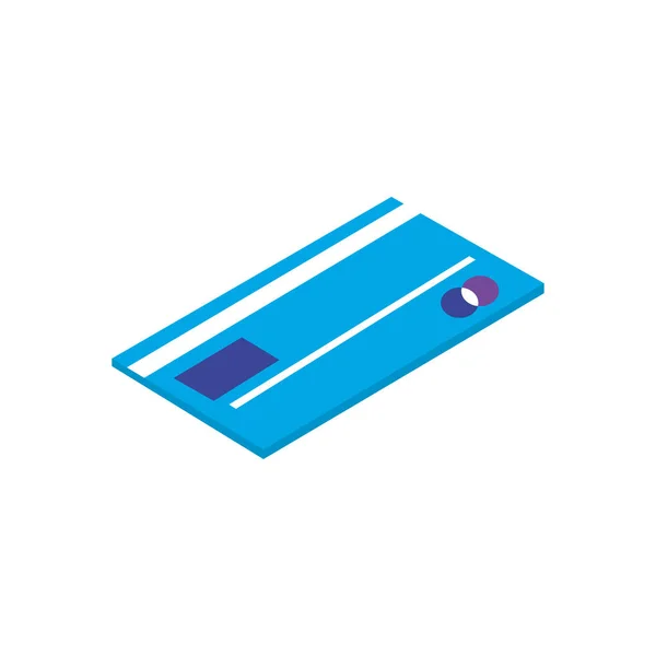 Kreditkarten-Ikone, flacher Stil — Stockvektor