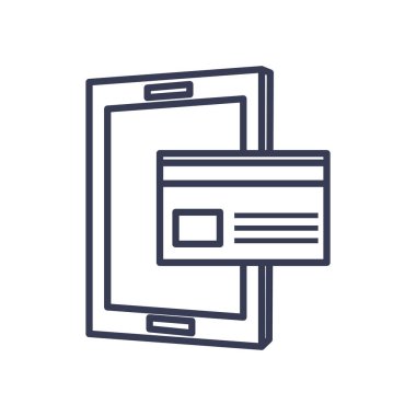 ödemeler çevrimiçi konsept, kredi kartı simgesi olan tablet, satır biçimi