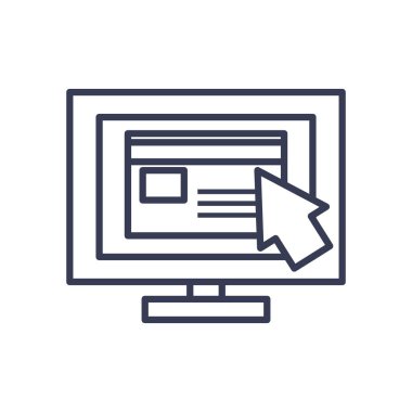 ödemeler çevrimiçi konsept, kredi kartı ve imleç simgesi olan bilgisayar, satır biçimi