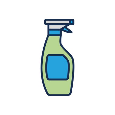 Dezenfektan sprey şişe simgesi, satır doldurma biçimi