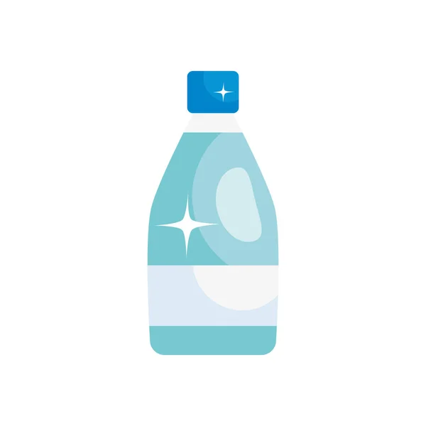 Прибирання значка пляшки продукту, плоский стиль — стоковий вектор