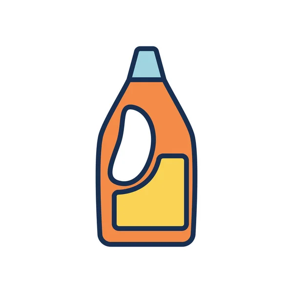 Bodenreiniger Flasche Symbol, Linie Füllstil — Stockvektor