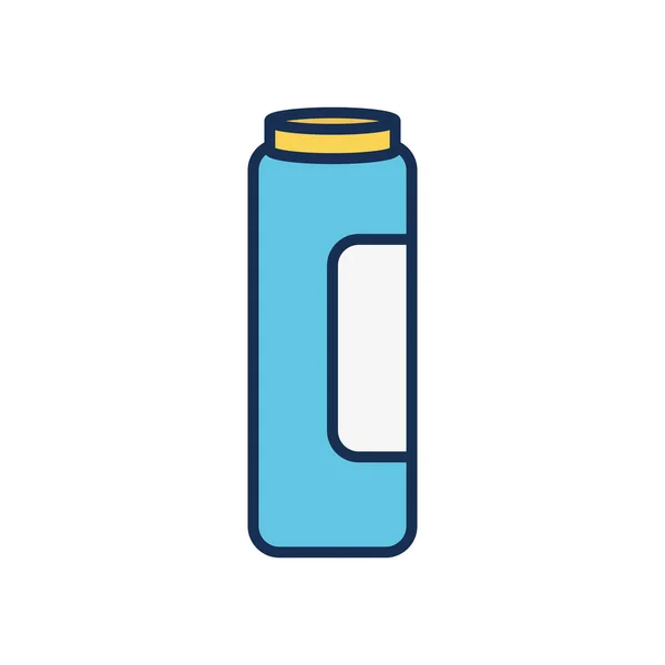 Limpieza de polvos icono de la botella, estilo de relleno de línea — Vector de stock