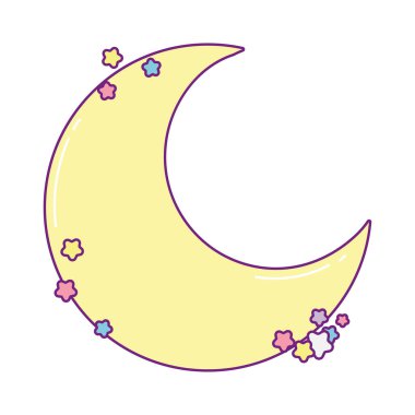 Yıldız vektör tasarımlı izole bir uydu.