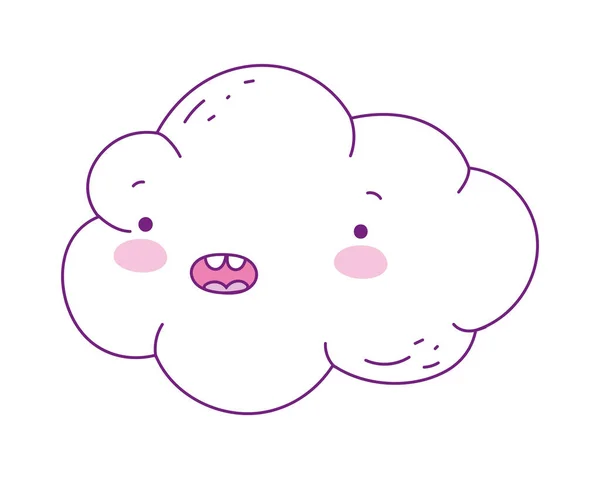 Kawaii cloud cartoon vector design — Stock Vector