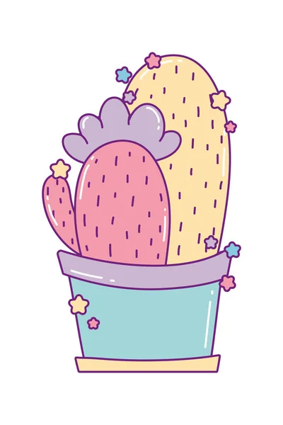 Diseño vectorial de planta de cactus aislado — Vector de stock