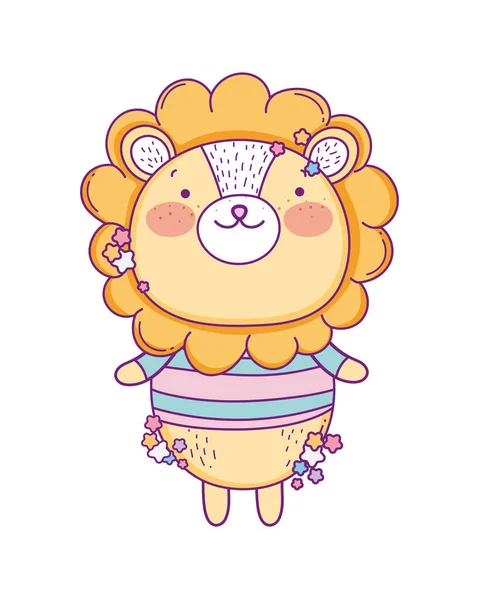 Cute lion cartoon vector design — Stock Vector