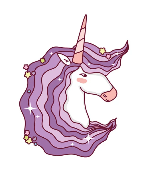 Dessin vectoriel dessin animé cheval licorne — Image vectorielle