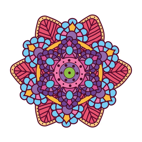Isolierte Blume Mandala bunte Vektor-Design — Stockvektor