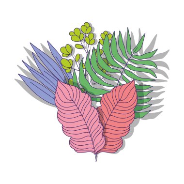 İzole edilmiş botanik yaprak vektör tasarımı