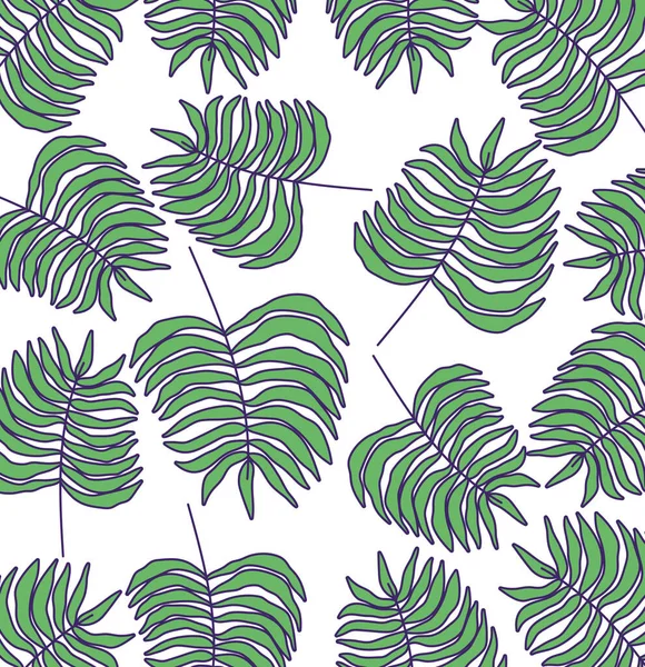 Isolerade botaniska blad bakgrund vektor design — Stock vektor