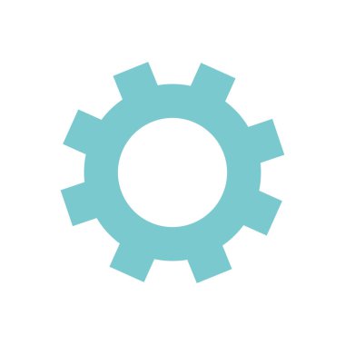 dişli tekerlek simgesi, düz stil