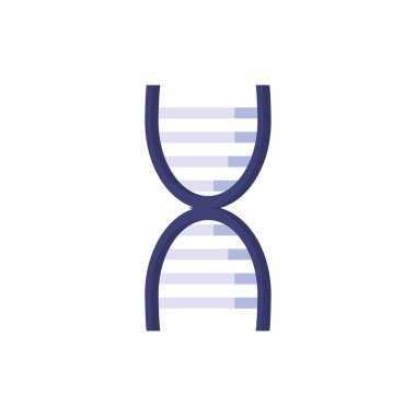 İzole edilmiş DNA yapısı düz biçim ikon vektör tasarımı
