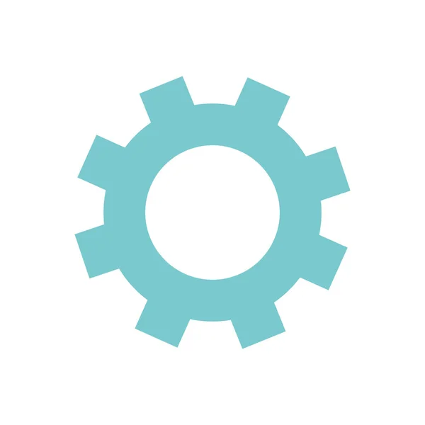 Gear wheel icon, flat style — Stock Vector