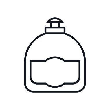 Deterjan şişe çizgisi biçim vektör tasarımı