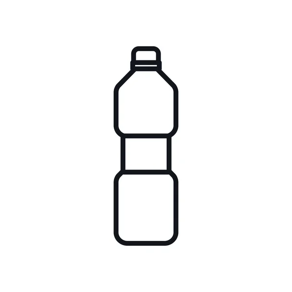 Wasmiddel fles lijn stijl pictogram vector ontwerp — Stockvector