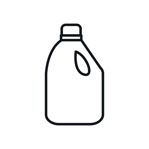 Wasmiddel fles lijn stijl pictogram vector ontwerp — Stockvector