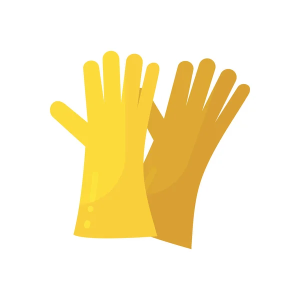 Guantes estilo plano icono vector diseño — Vector de stock