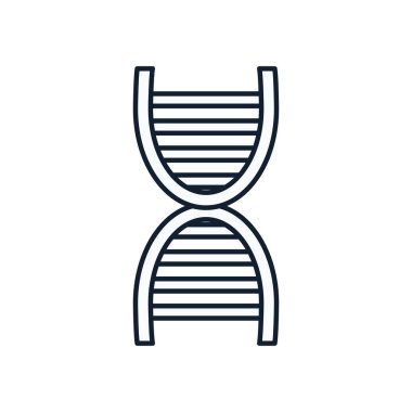 İzole edilmiş DNA yapı çizgisi biçim vektör tasarımı