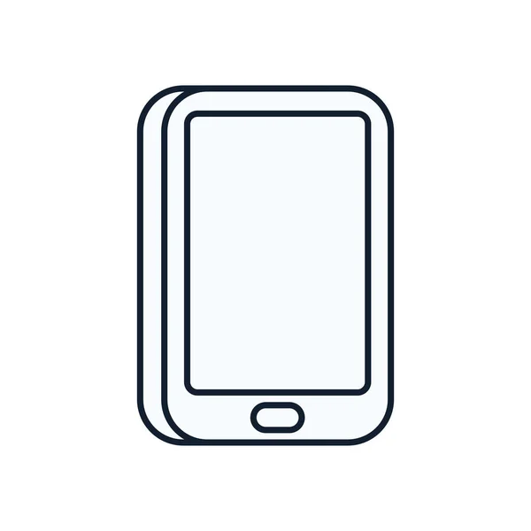 Smartfon linia styl ikona wektor projekt — Wektor stockowy