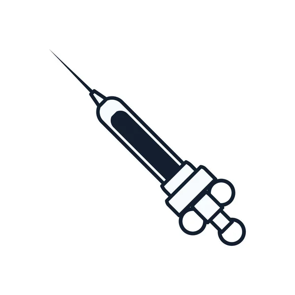 Injectie lijn stijl pictogram vector ontwerp — Stockvector