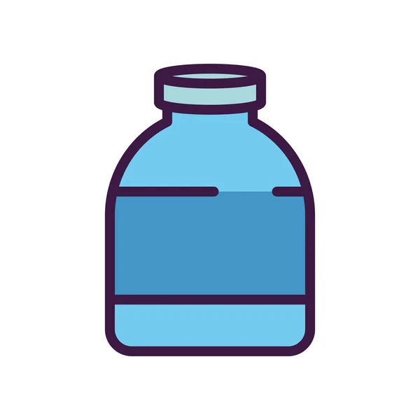 Concepto de salud, icono de la botella de medicina, estilo de color de línea — Archivo Imágenes Vectoriales