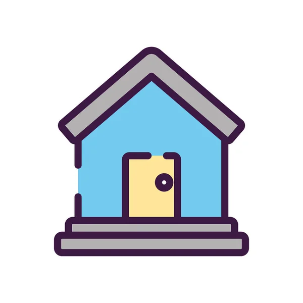 Haus-Symbol, Linienfarbe Stil — Stockvektor