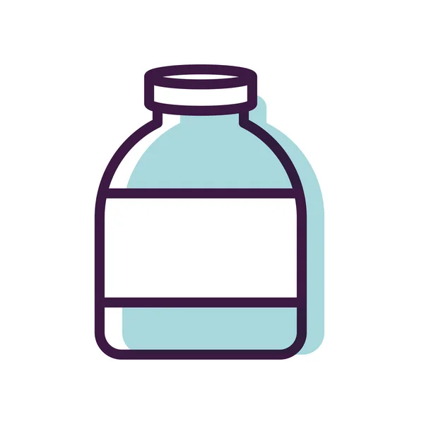 Концепція охорони здоров'я, значок пляшки медицини, стиль лінії кольору — стоковий вектор