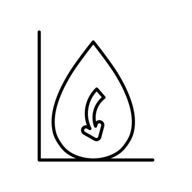 Petrol kazası konsepti, yağ damlası simgesi içeren grafik çizelgesi, satır biçimi