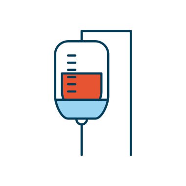 kan torbası simgesi, satır ve dolgu biçimi