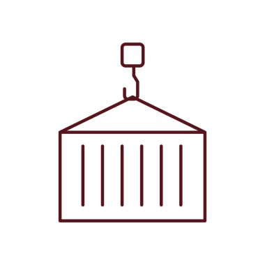 askı ve kargo konteynırı simgesi, satır biçimi