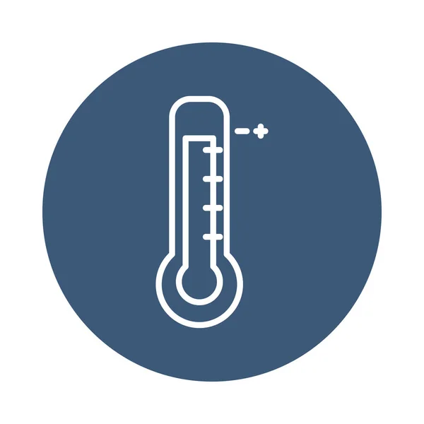 Значок термометра, стиль блоку — стоковий вектор