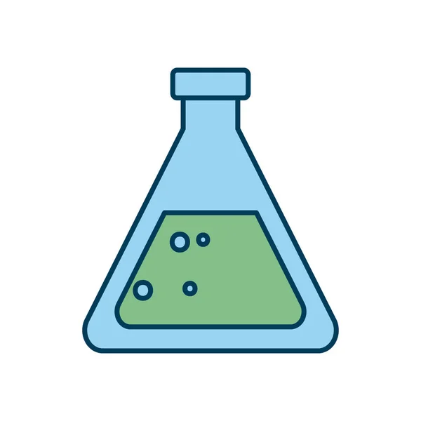 Хімічна конічна колба, лінія та стиль заповнення — стоковий вектор