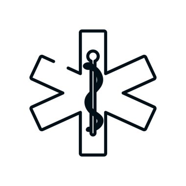 tıbbi acil durum simgesi, satır biçimi