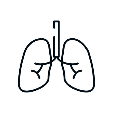 Akciğerler organ simgesi, satır biçimi