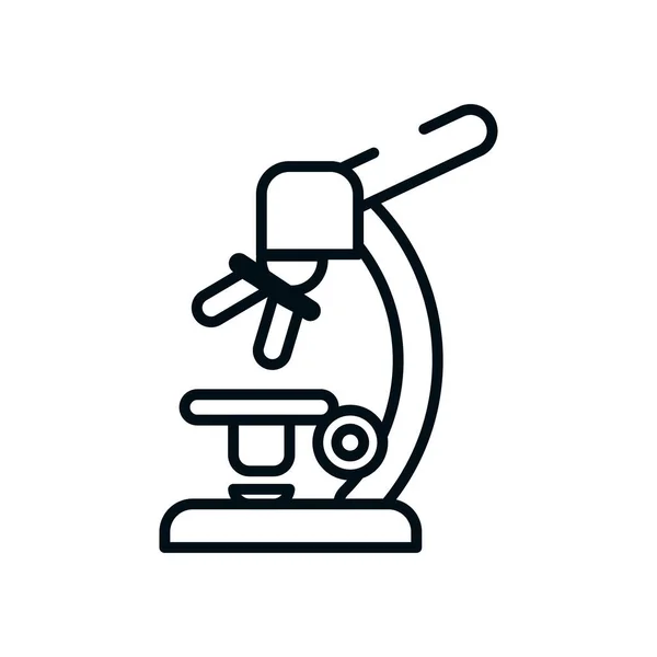 Microscope tool icon, line style — Stock Vector