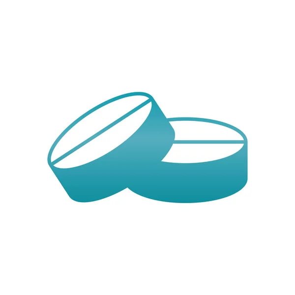 Icône de pilules médicales, style dégradé — Image vectorielle