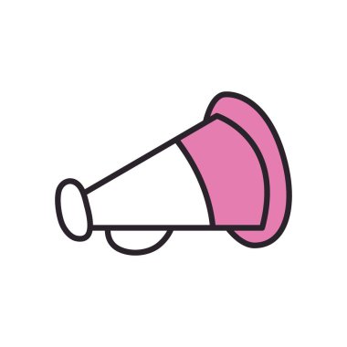 Isolated megaphone fill style icon vector design