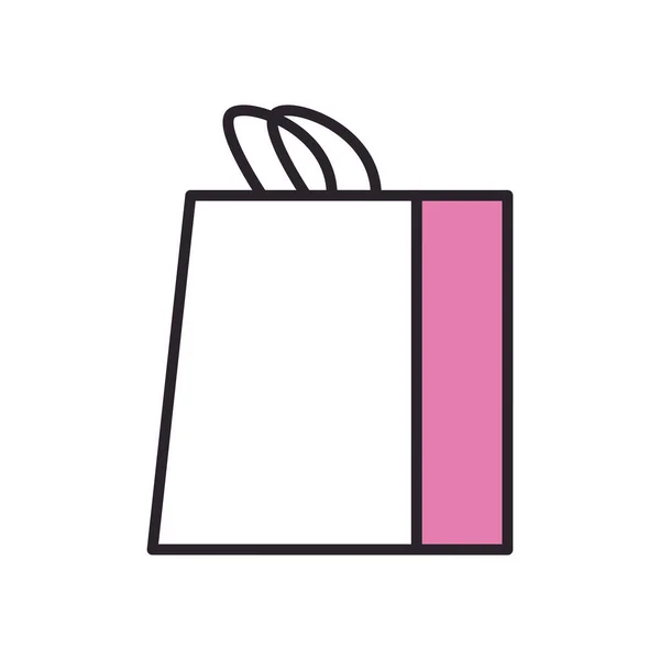 Shopping bag fill style icon vector design — Stock Vector