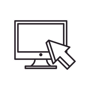 Çapraz ve imleç çizgisi biçim vektör tasarımlı bilgisayar