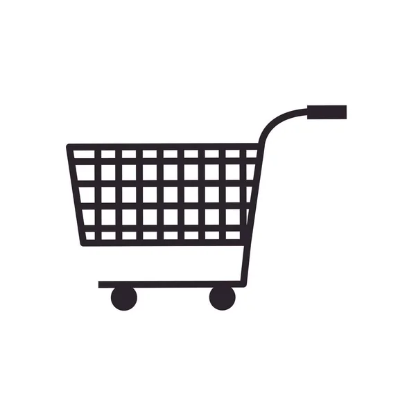 Shopping cart line style icon vector design — Stock Vector