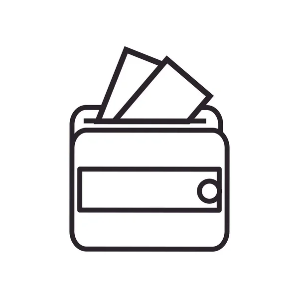 Wallet line syle icon vecteur design — Image vectorielle