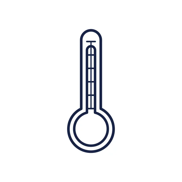 Geïsoleerde thermometer lijn stijl pictogram vector ontwerp — Stockvector