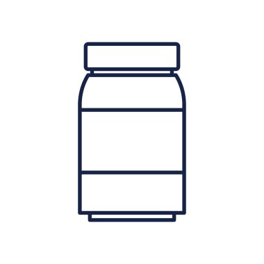 İlaç kavanozu çizgisi biçim vektör tasarımı