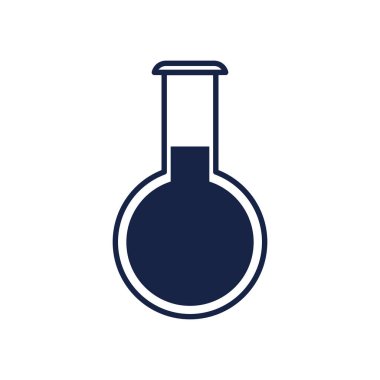 İzole edilmiş kimya şişesi çizgisi biçim vektör tasarımı