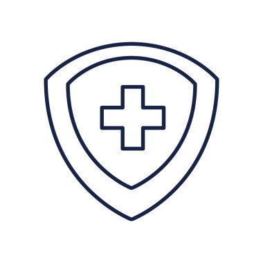 Kalkan çizgisi biçim vektör tasarımının içinden geç