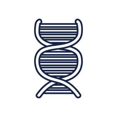 İzole edilmiş DNA yapı çizgisi biçim vektör tasarımı