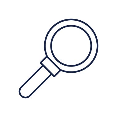 İzole edilmiş lupe çizgisi biçim vektör tasarımı