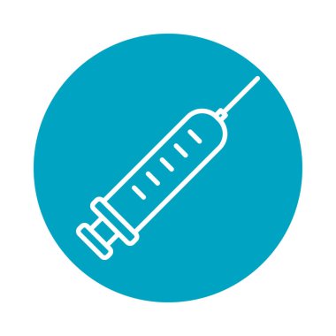 tıbbi şırınga simgesi, blok biçimi