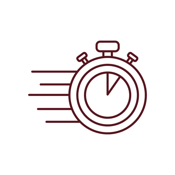 Χρονόμετρο και γρήγορο εικονίδιο βέλη, στυλ γραμμή — Διανυσματικό Αρχείο